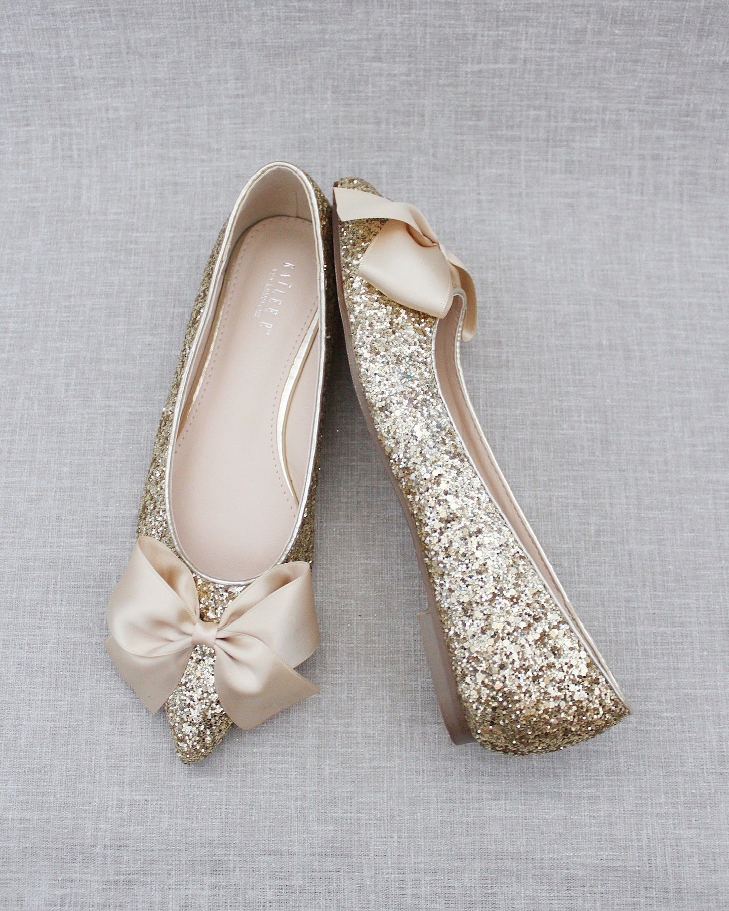 Women Gold Shoes, Wedding Shoes, Bridesmaids Shoes, Party Shoes ...