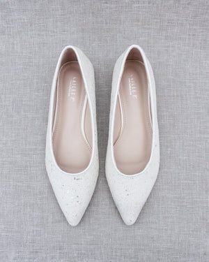 Pointy Toe Glitter Flats
