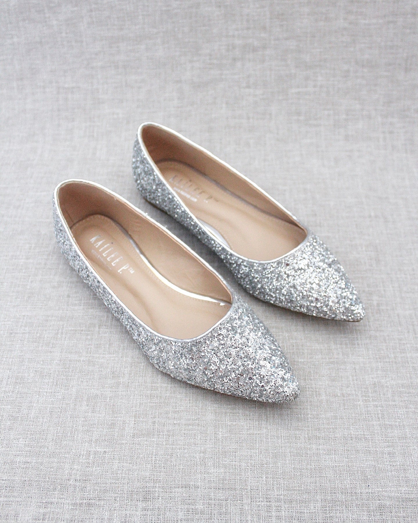 Womens silver flat shoes Clearance