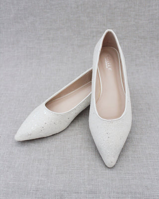 Pointy Toe Glitter FlatsWomen Shoes
