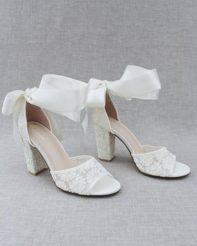 Block Heel Wedding Shoes / Bridal Shoes Block Heel Collection 2023