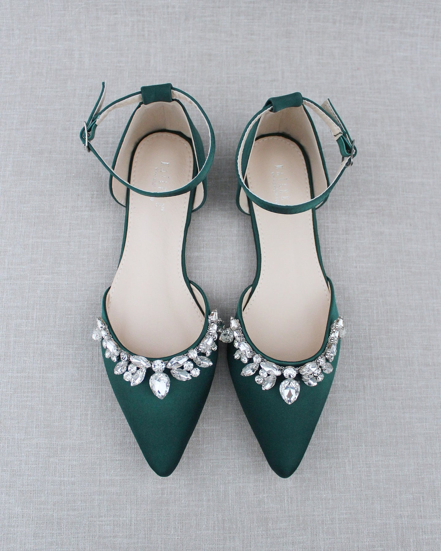 Extremely Soft Flats Shoes, Dark Green – BLUMEN