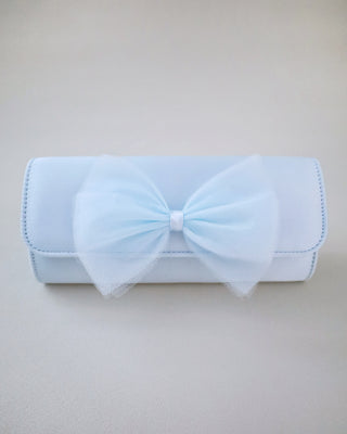Satin Wedding Clutch with Tulle BowClutch