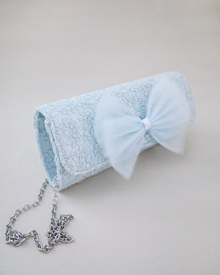 Crochet Wedding Clutch with Tulle BowClutch