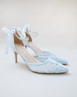 Wedding Lace Heels With Amaryllis Crystal StrapWomen Shoes