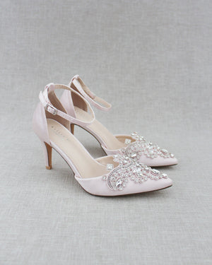Embellished Rhinestones Evening Heel