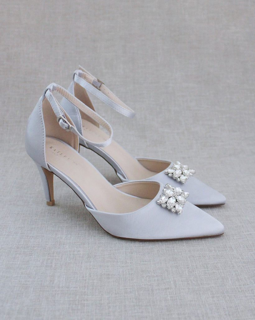 Womens Ladies Low Heel Wedding Bridal Silver Sandals Party Strappy Shoes  Open | eBay