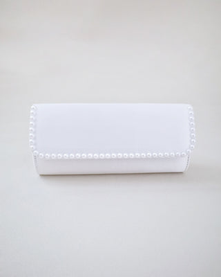 Satin Wedding Clutch with PearlsClutch