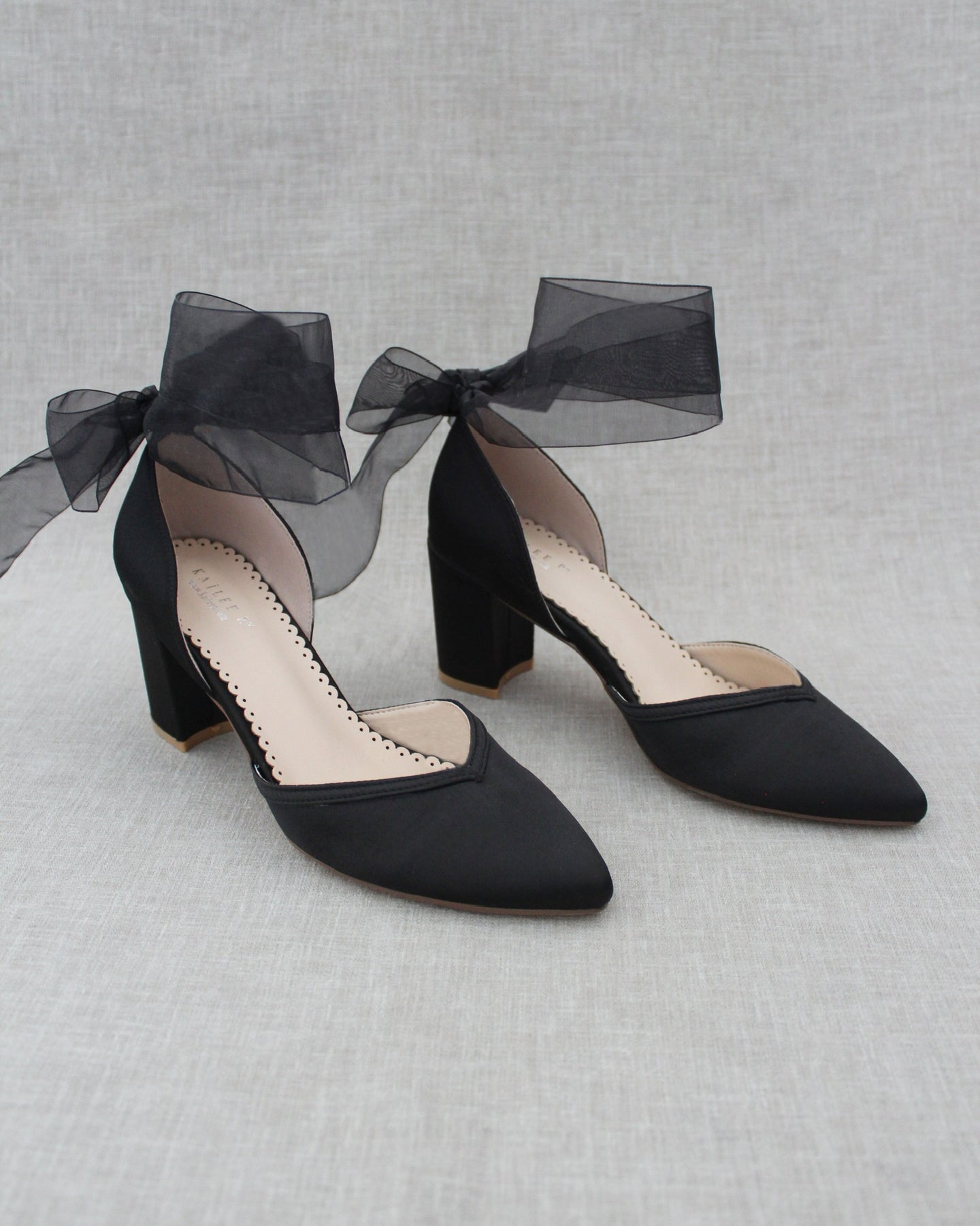 Ankle Wrap Tie Evening Block Heels, Bridesmaids Shoes, Prom Shoes ...