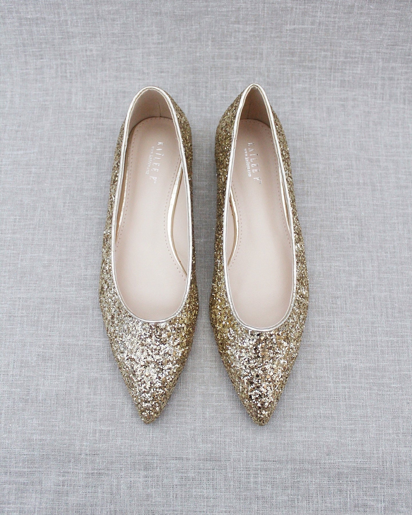 Women Gold Shoes, Wedding Shoes, Bridesmaids Shoes, Party Shoes ...