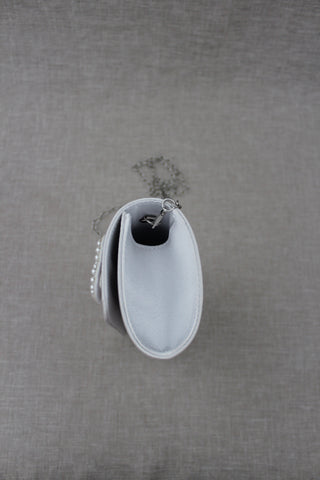 Personalized White Satin Wedding ClutchClutch