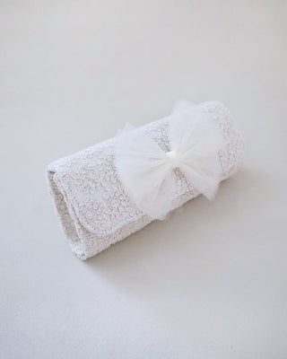 Crochet Wedding Clutch with Tulle BowClutch