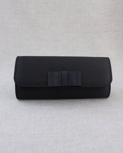 black satin wedding clutch