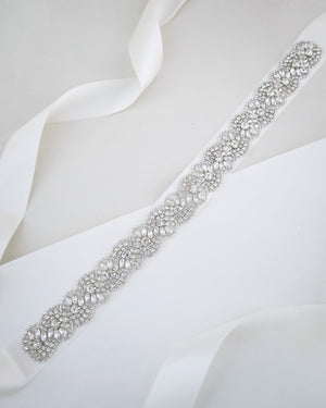 Camilla Wedding Sash and Headband