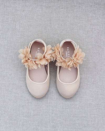 Champagne Flats with Flowers