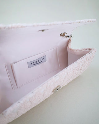 Crochet Evening Clutch with Cluster Teardrop Brooch