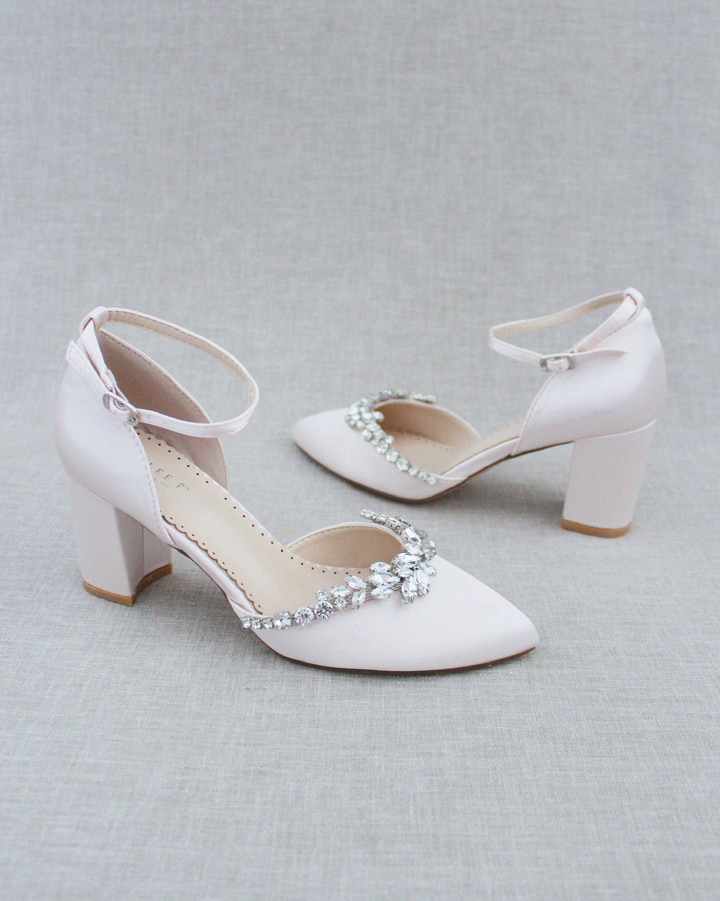 Marquise Rhinestone Block Heel Evening Shoes, Prom Shoes, Bridesmaids ...