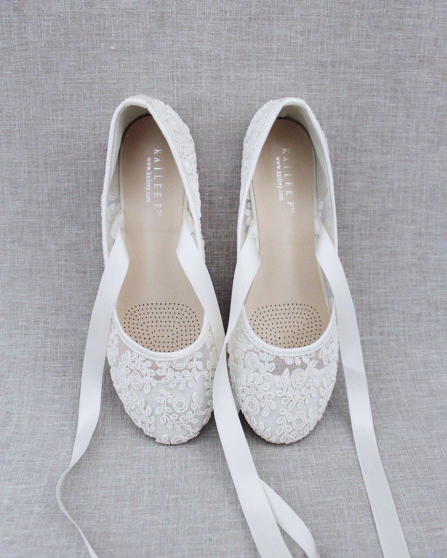 Flat lace wedding shoes Clearance