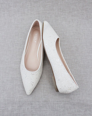 Pointy Toe Glitter FlatsWomen Shoes