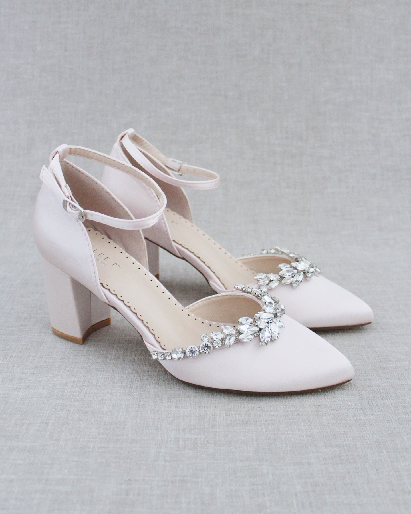 Marquise Rhinestone Block Heel Evening Shoes, Prom Shoes, Bridesmaids ...