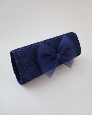 Crochet Wedding Clutch with Tulle BowClutch