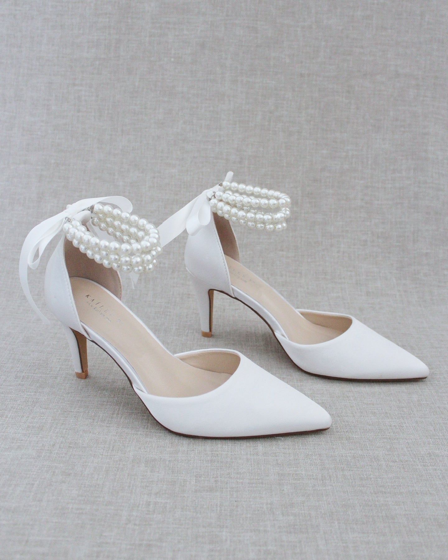 Trinity Pearl Wrap Bridal Shoes Wedding Shoes Bridesmaids Heels