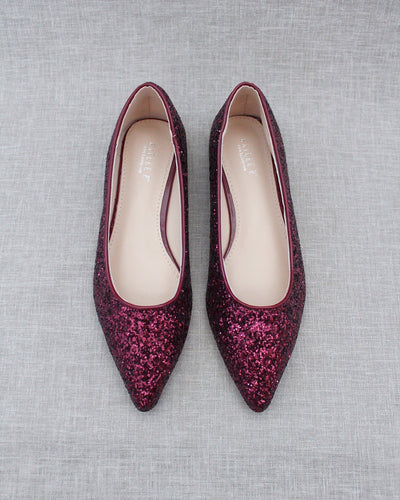 burgundy wedding shoes