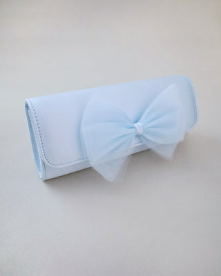 Satin Wedding Clutch with Tulle BowClutch