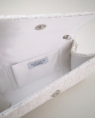 Crochet Wedding Clutch with Tulle BowClutch