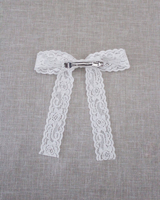 White Vintage Lace Hair Clip for Girls