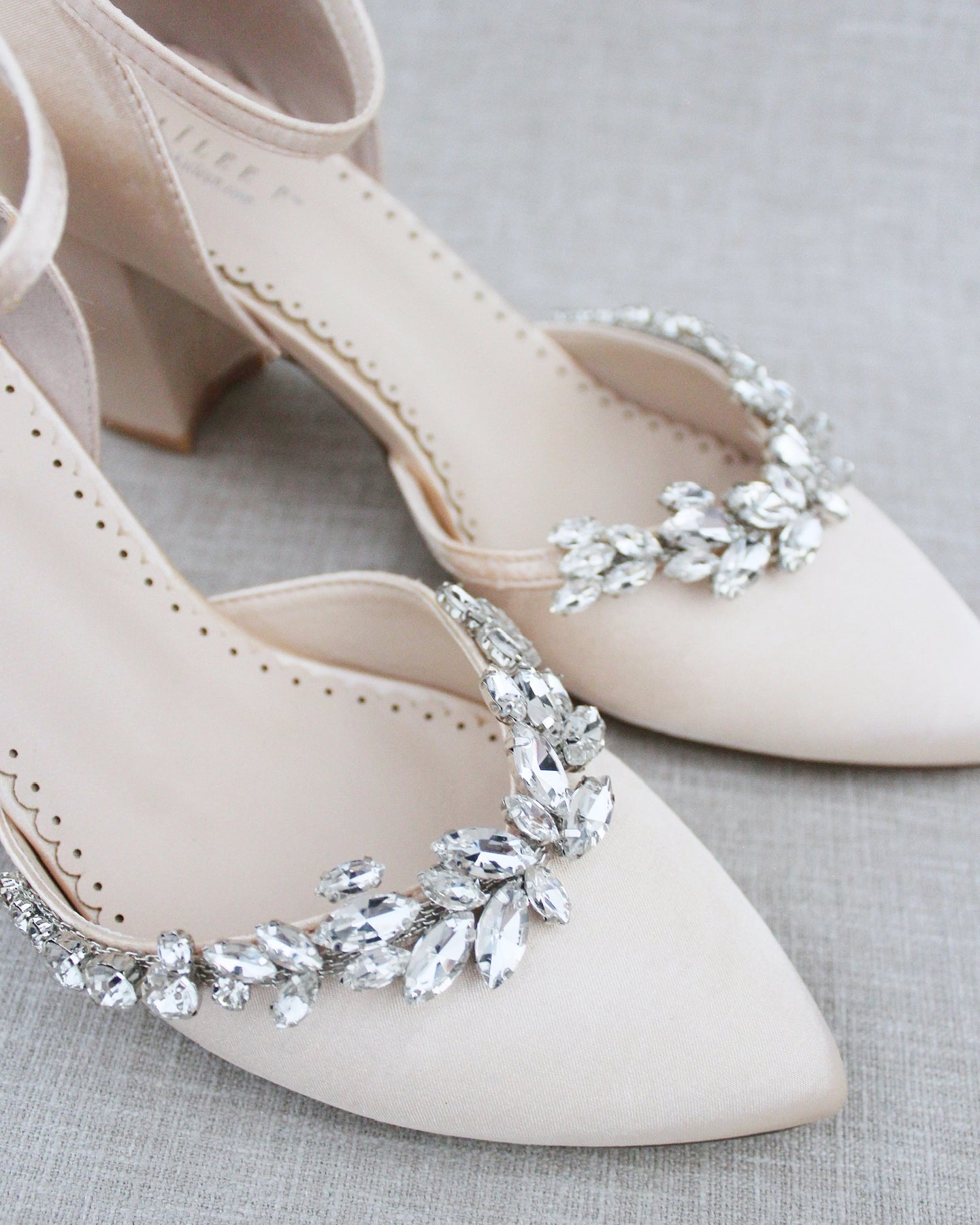 Marquise Rhinestone Block Heel Evening Shoes, Prom Shoes, Bridesmaids ...