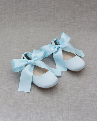 Satin Ankle Tie Baby Shoes Holiday Gift Set (1 PAIR)Kids Shoes