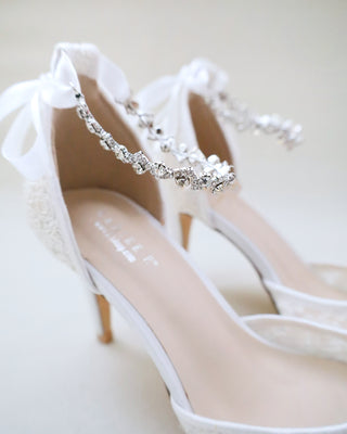 Wedding Lace Heels With Amaryllis Crystal StrapWomen Shoes