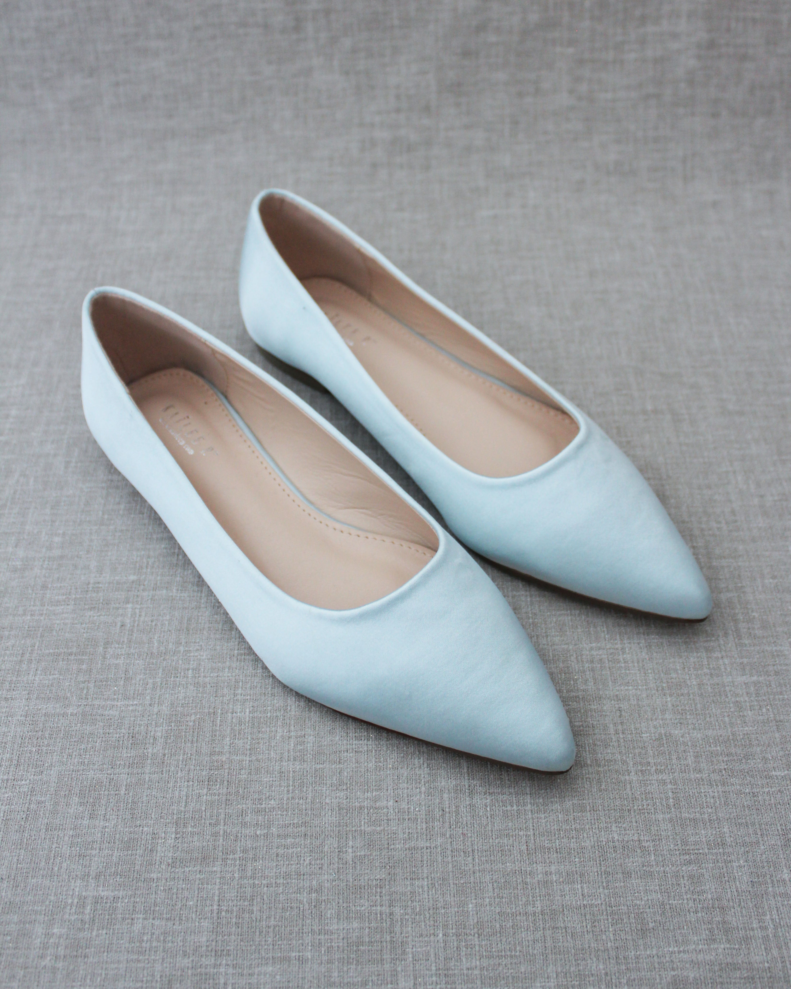 Light Blue Pointy Toe Wedding Flats, Wedding Shoes, Something Blue Light Blue Pointy Toe Wedding Flats, Wedding Shoes, Something Blue