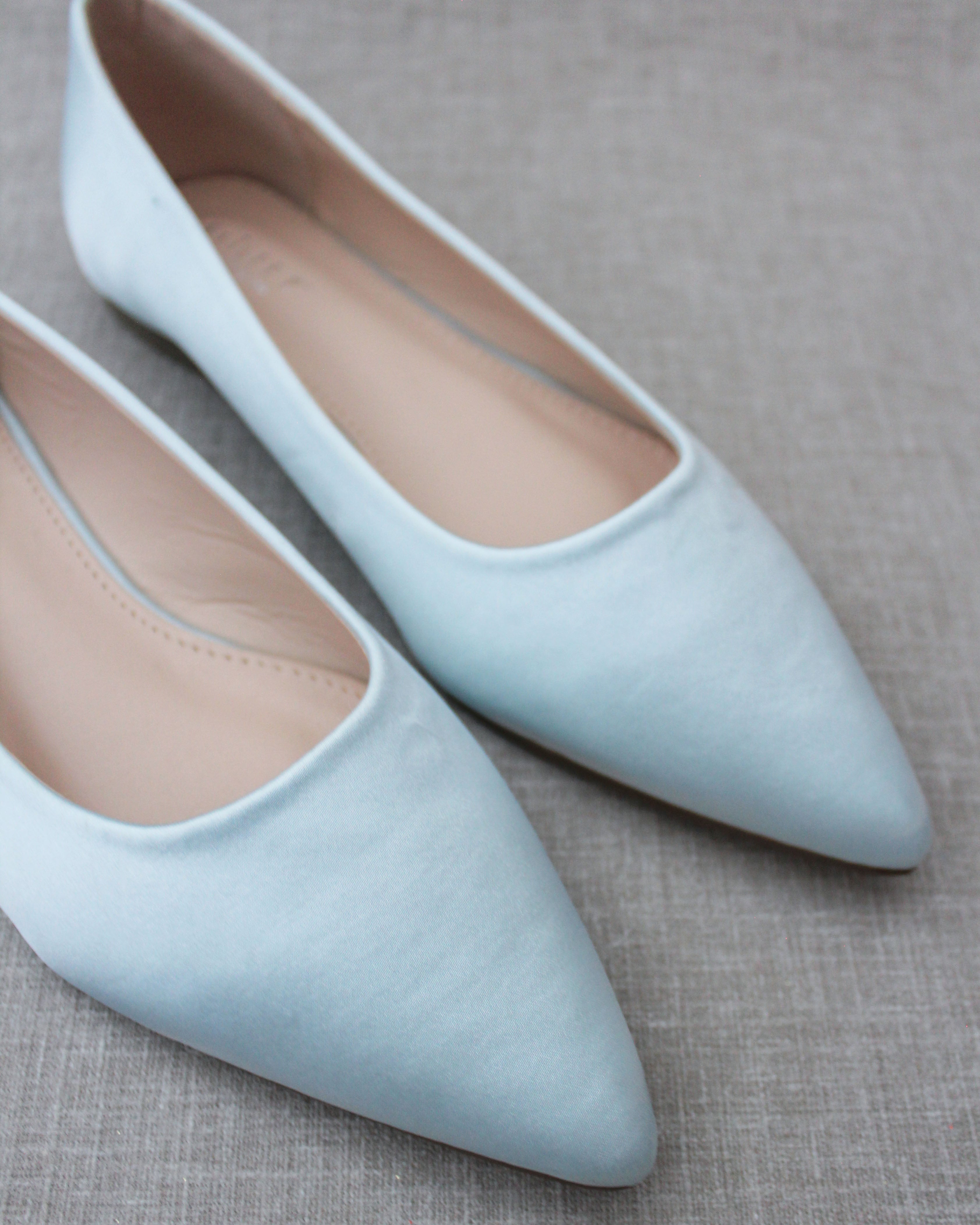 Light Blue Pointy Toe Wedding Flats, Wedding Shoes, Something Blue Light Blue Pointy Toe Wedding Flats, Wedding Shoes, Something Blue