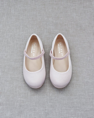 Satin Mary Jane Flats