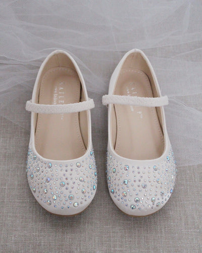 Soft Blush Rhinestone Flats 