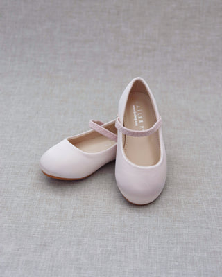 Satin Mary Jane Flats