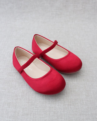 Satin Mary Jane Flats
