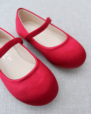 Satin Mary Jane Flats