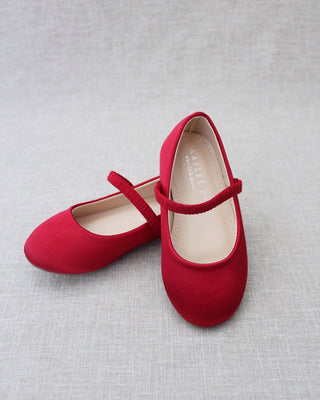 Satin Mary Jane Flats