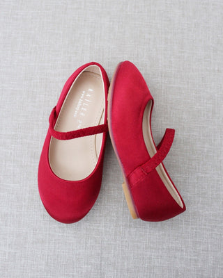 Satin Mary Jane Flats
