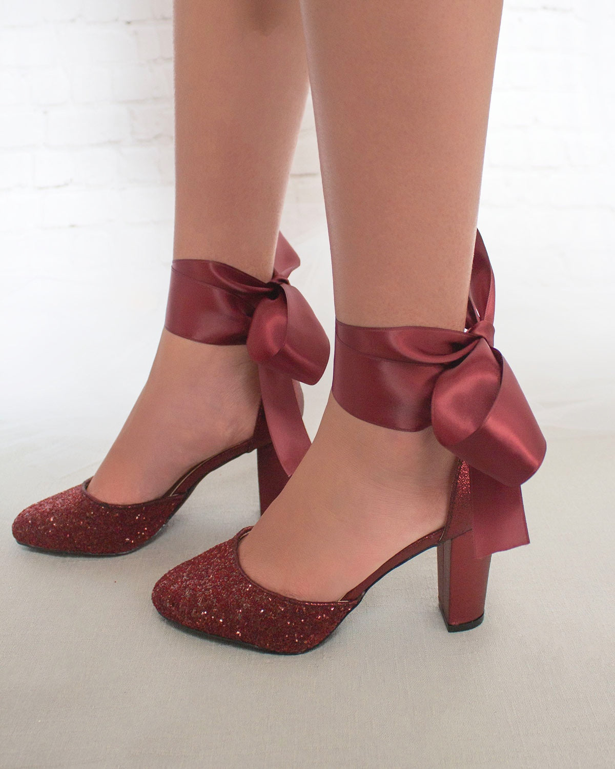 Aldo deep red/burgundy velvet heels. Very chunky and... - Depop