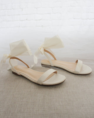 ivory wedding flat sandals