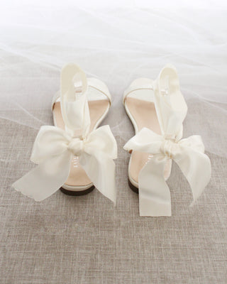 ivory wedding flat sandals