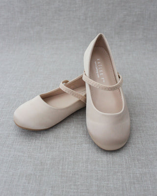 Satin Mary Jane Flats