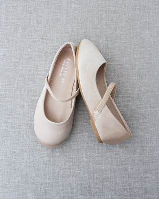 Satin Mary Jane Flats