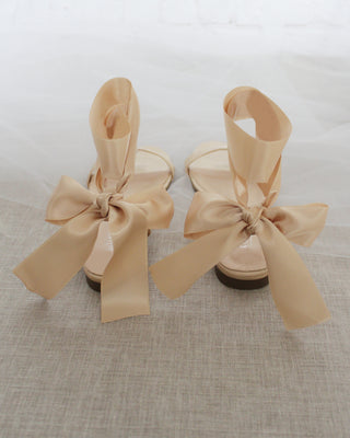 champagne bridal flats