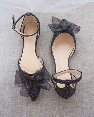 Black Glitter Shoes