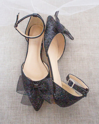 Black Glitter Shoes